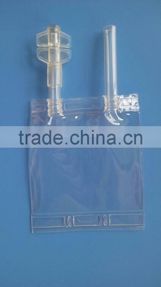 medical PVC Infusion bag/ PVC IV infusion bag (double tube )
