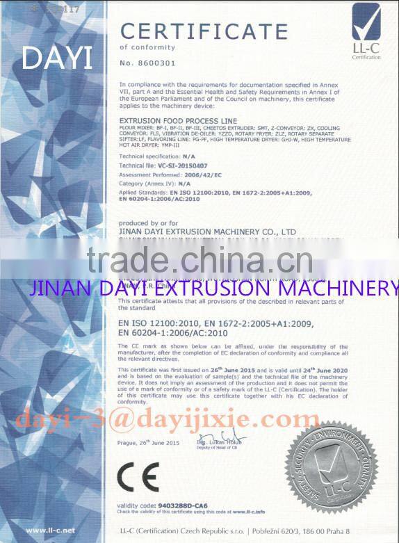 Corn Curls/ Kurkure/ Cheetos/ food extruder machine -- Jinan DaYi Extrusion Machinery