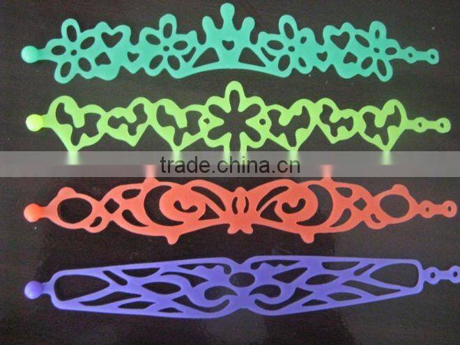 Hot!!! Hollow silicone bracelet/wristband