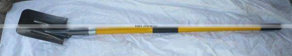 carbon steel shovel with long fiberglass handle S6621