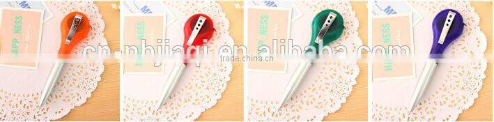 Multi-functional tapeline ball pen with metal clip