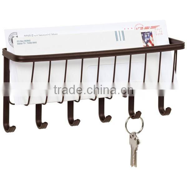 Customized Wall Mount Mail Key Letter Holder Hook Rack