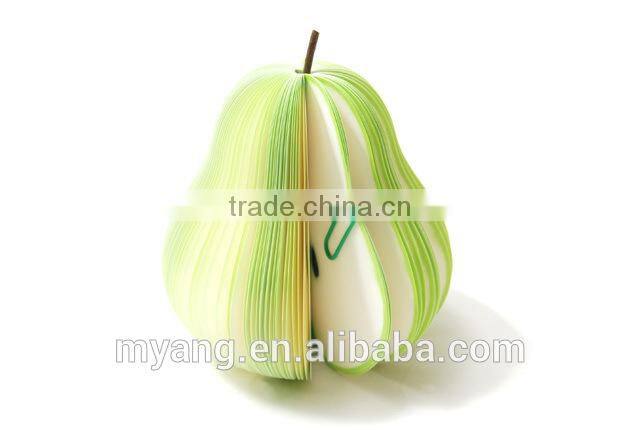 Promotional 3D fruit shaped wholesale note paper fruit memo pad