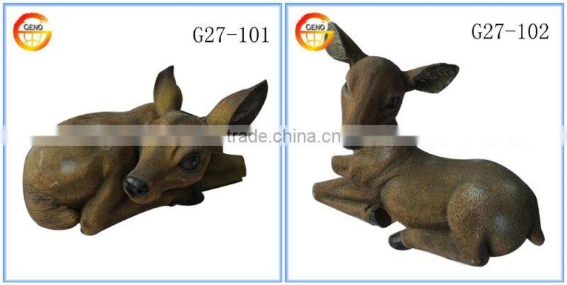 Home tabletop brown sitting deer decoration