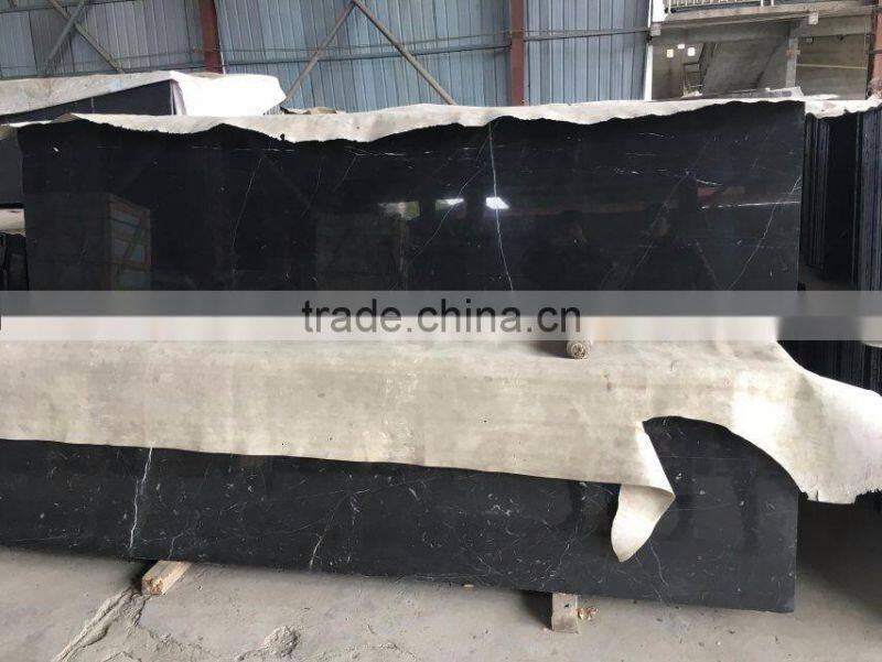Popular black marquina marble slabs