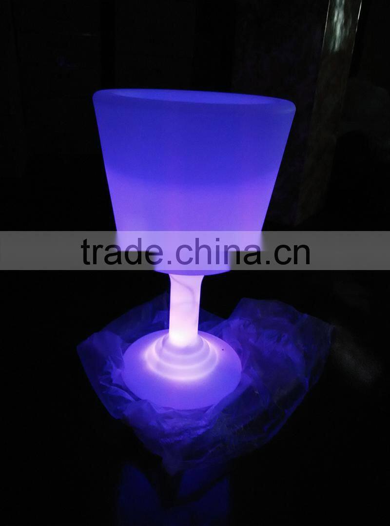 Rechargeable fashion wine cup shape Ice Bucket LED Bar Furniture / LED Light Wine Ice Buckets Indoor or Outdoor L120*W40*H40CM