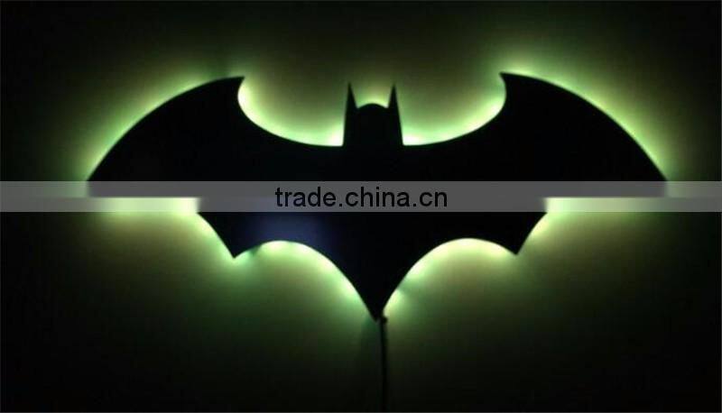 Bat lamp Mirror lamp Batman mirror lamp with remote control Colorful KTV corridor background wall lamp