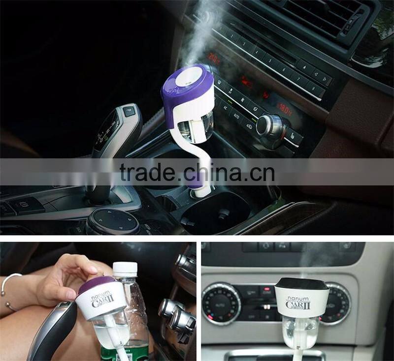 electric portable air usb mini humidifier for car 2016 Hot Selling mini Car Air Smoke Humidifier