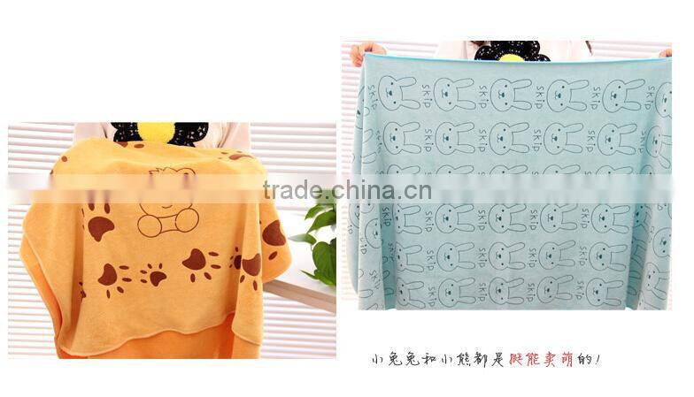 Q036 Cheap Promotional Fruit color cartoon bath microfiber towel