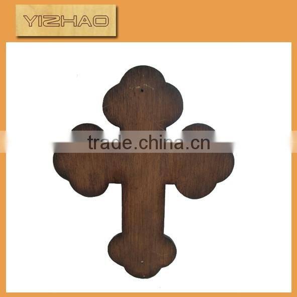 Nice Irregularly Shaped Vintage Wooden Crucifix, Wooden Crucifix