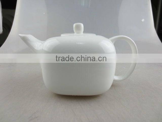 white square porcelain tea pot