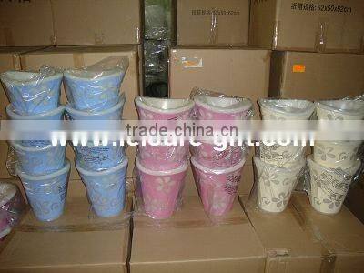 LED wine holder with leather,plastic beer bucket, wine cooler(FO-9537)