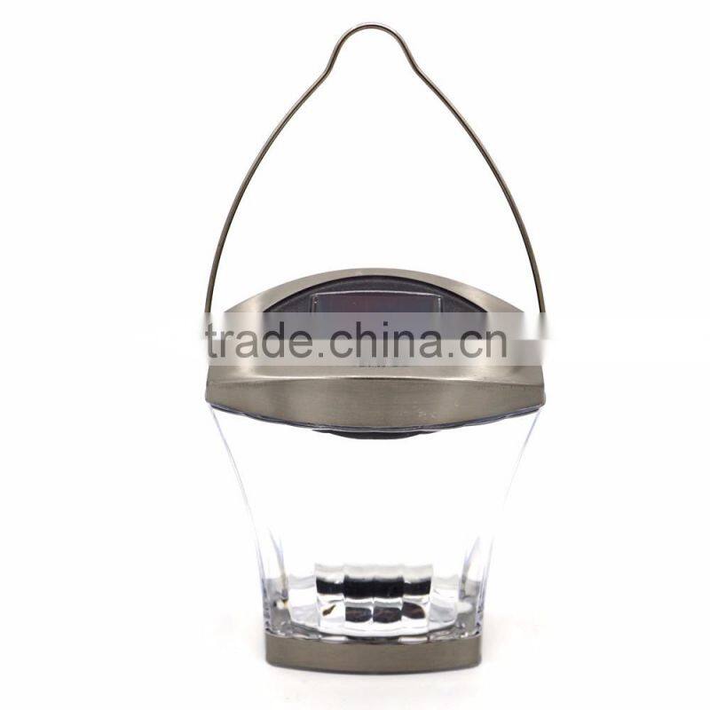 12pk 3-in-1 Stainless Steel Glass Lens Solar Garden Lawn LED Path Light