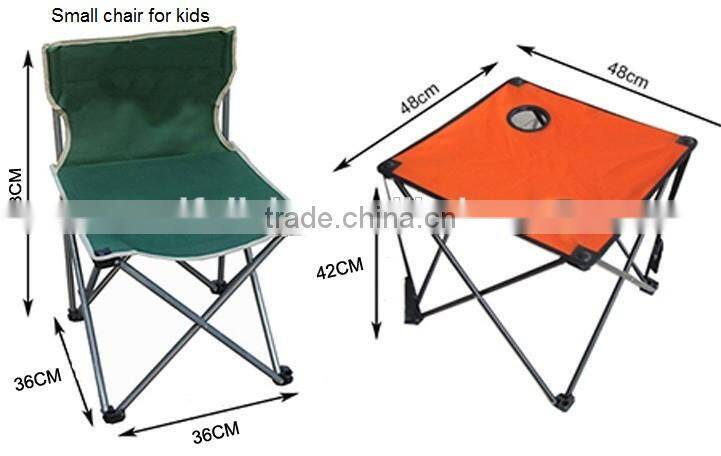 Small portable outdoor table and chair set for fishing