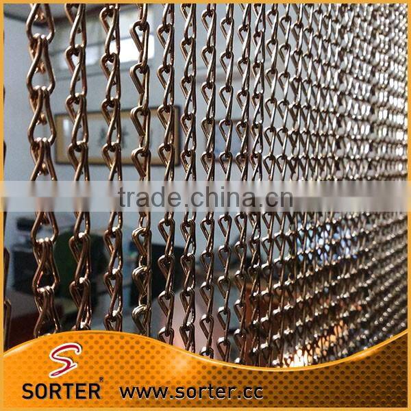 decorative metal chain link curtain,aluminum fly screen,aluminium insect screen for room divider