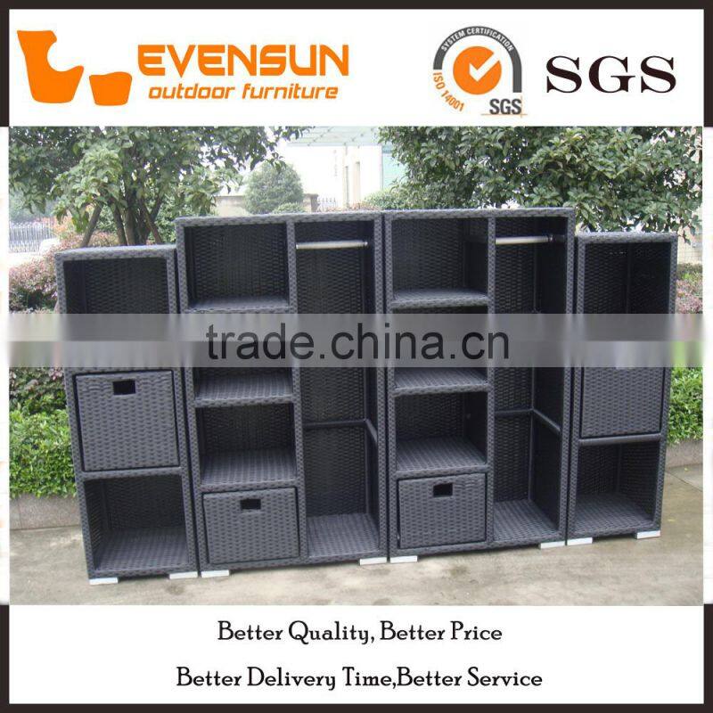 Classic Bedroom Rattan Closet Furniture Wicker Furniture