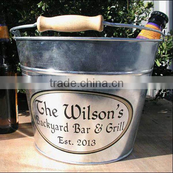 High quality oval metal buckets/ garden bucket