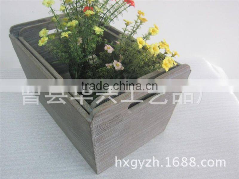 zakka wooden flower hollow out serving trays for food