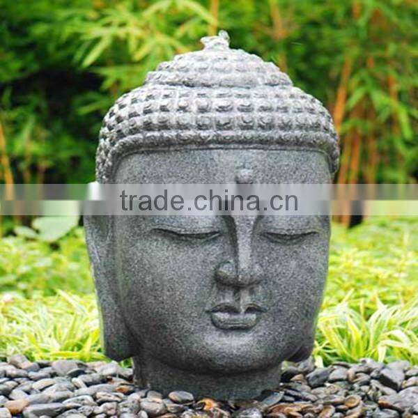 carved antique granite stone buddha head sculpture for sale