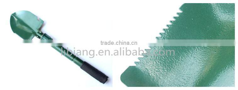 Dual purpose spade shovel antiskid handle