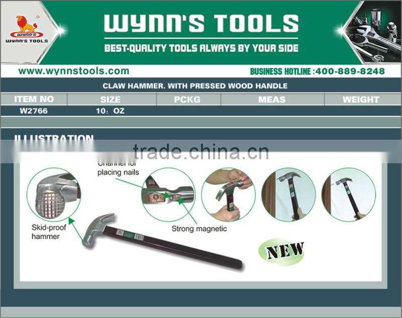 CLAW HAMMER. WITH PRESSED WOOD HANDLE