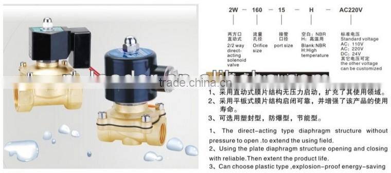 2WBF series Flange connection solenoid valves/Flange Liquid Solenoid Valve /Stainless Steel Valve