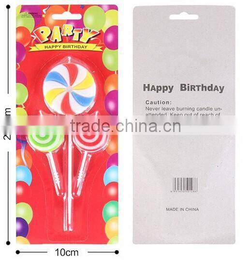 Colourful Lollipop Happy Birthday Candle for Children