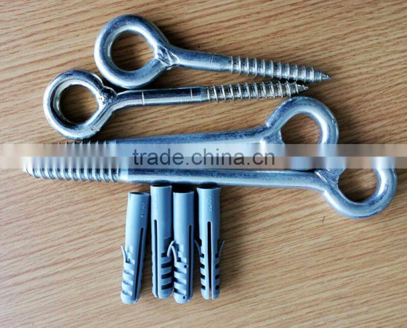 Satin plated tie ring hook screw