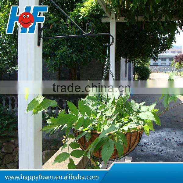 flower hanging basket planter with coconut