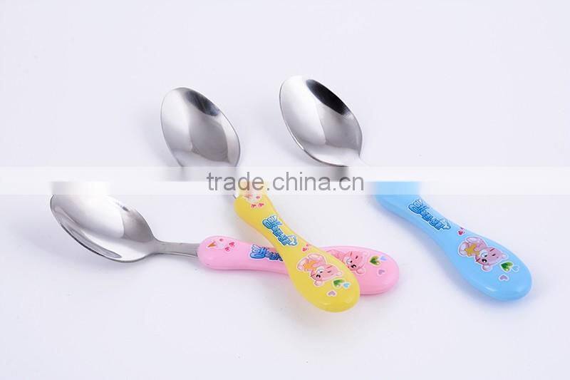BSX97 Hot Selling Lovely Cheap Stainless Steel Baby Spoon for Feeding