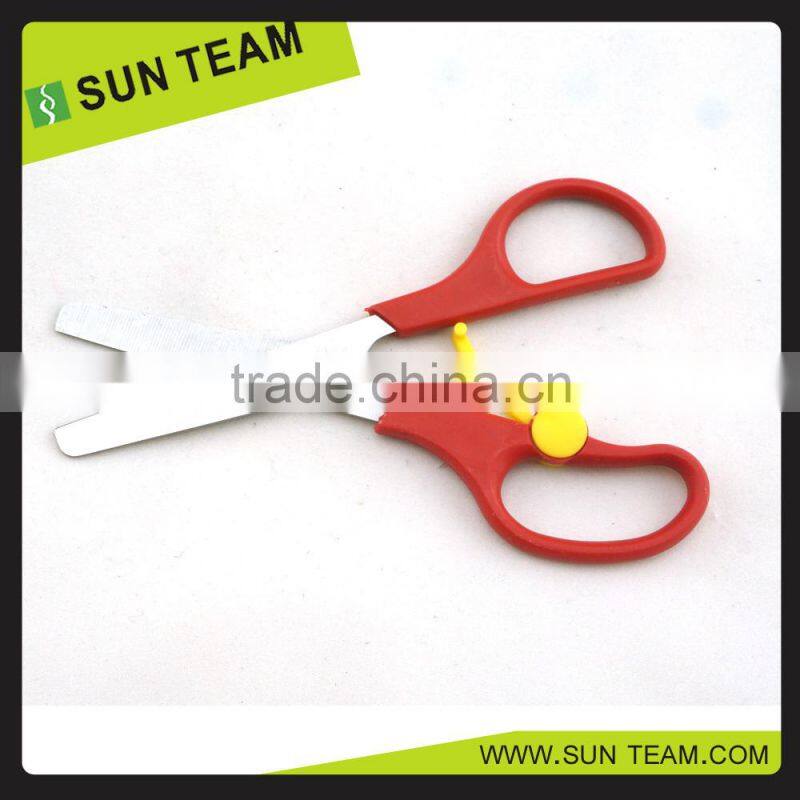 Safety Plastic Handle Schools Scissors With Ruler