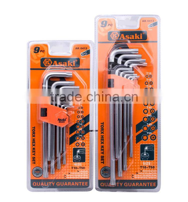 AK-0412 chrome steel torx titanium hex wrench