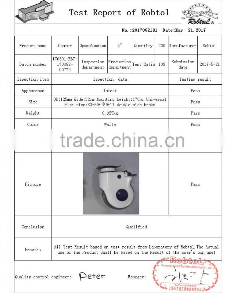 mute universal drive hospital medical caster bed chair wheelchair castor wheel fixed swivel brake rubber nylon pu tpr pp