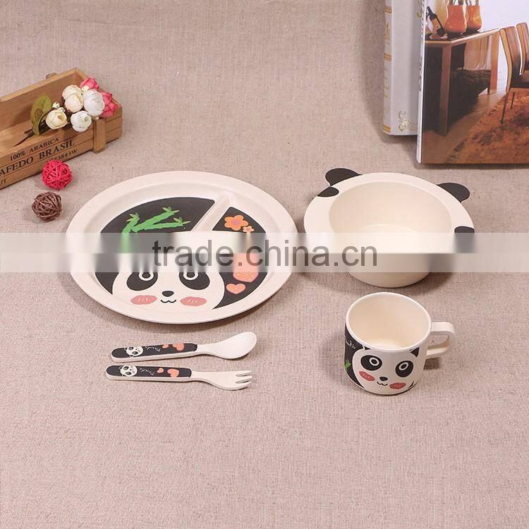 Eco-Friendly Baby Bamboo Fiber Tableware Wholesale Dinnerware Set