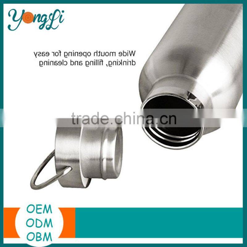 16 oz Stainless Steel Double Walled Vacuum Insulated Metal Water Bottle Travel