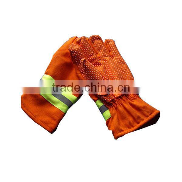 Green and Orange Fire Fighting Working Gloves