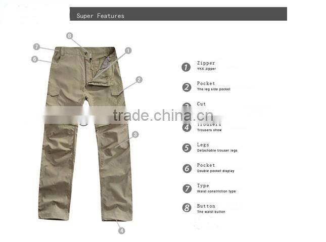 Fashionable Men's Detachable Quick-dry Pants