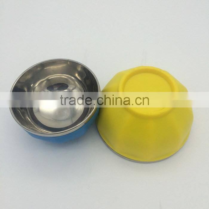 Hot selling stainless steel mixing bowl set / salad bowl set / metal fruit bowl