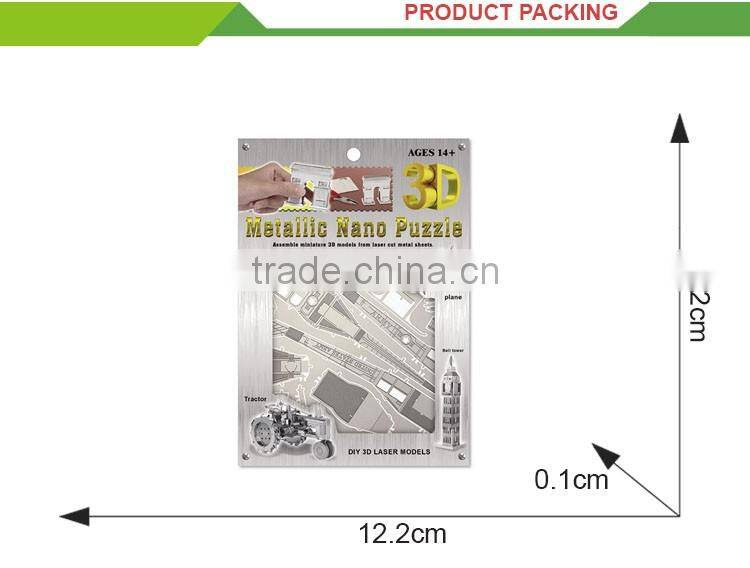 Children toy diy jigsaw puzzles manufacturers 3d metal puzzle