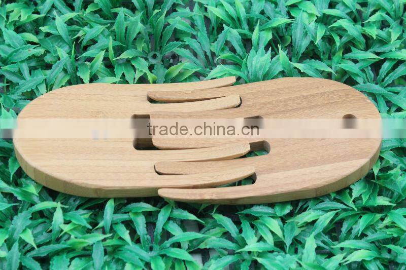 100% natural bamboo salad hands