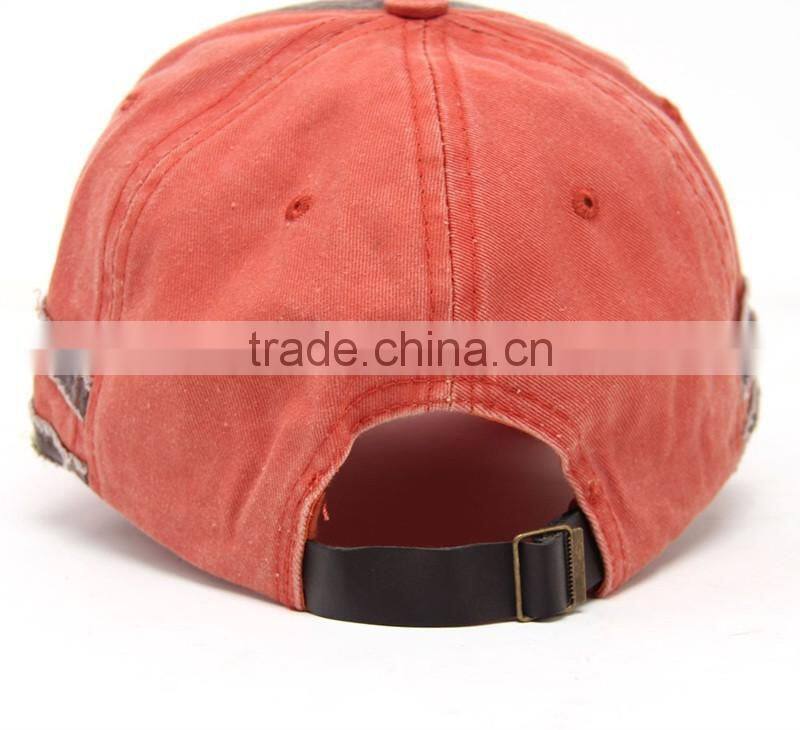 New Style Distressed Washed Denim Sport Cap With Your Own Design