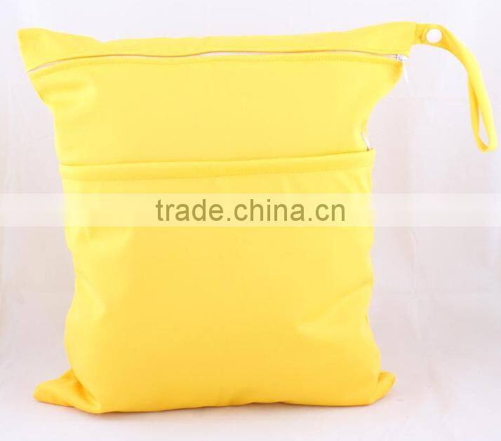 washable and reusable double pocket cloth nappy baby pul wetbag