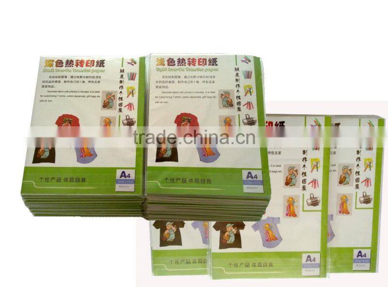 High quality competitive price dark and light colorT-shirt iron on large format printing roll eco solvent heat transfer paper