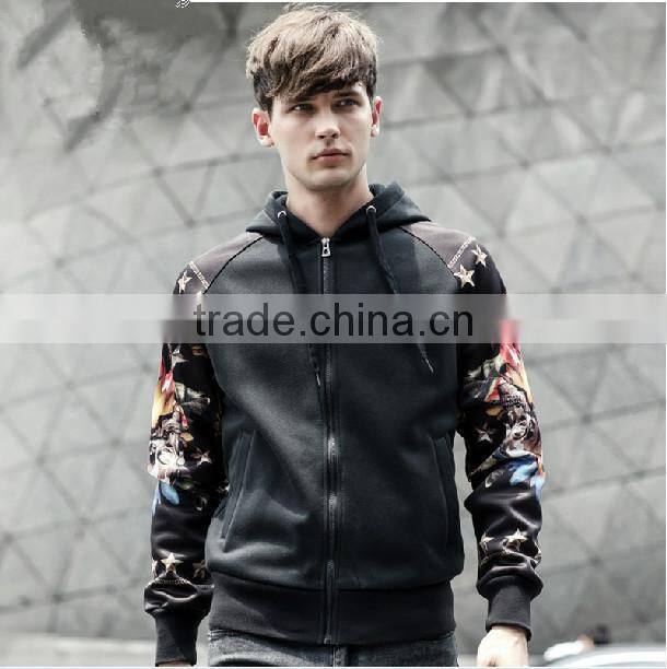 custom winter High Fashion customize Heavy Weight Fleece sport fashion Hoodies with floral printed Sweatshirt for Men