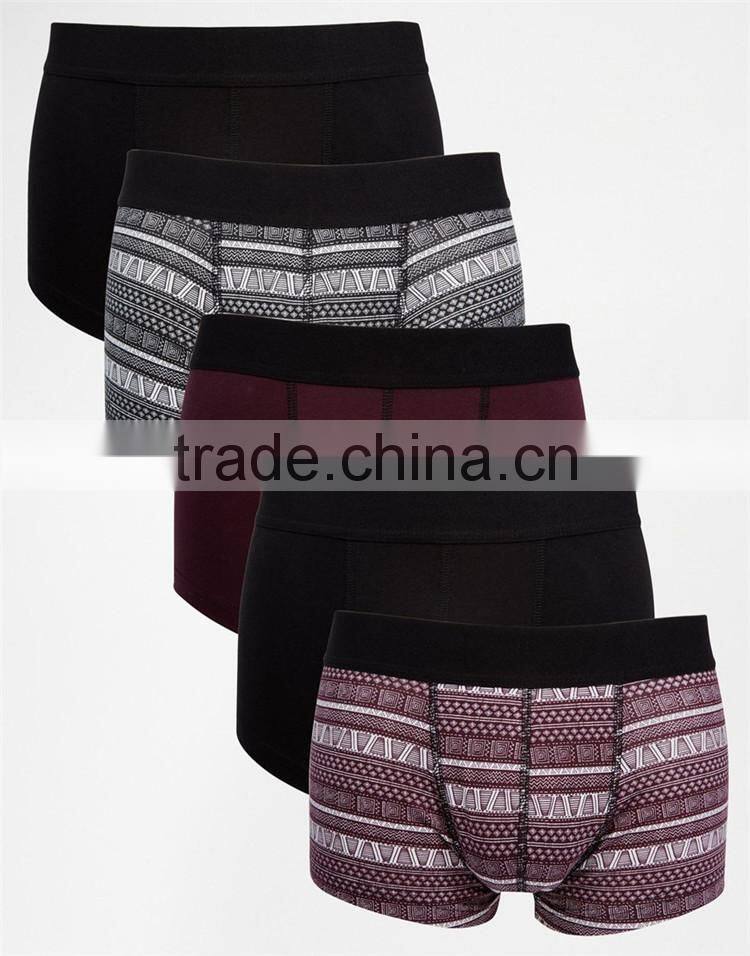 Tribal print mens trunks 10% spandex 90% cotton boxer briefs
