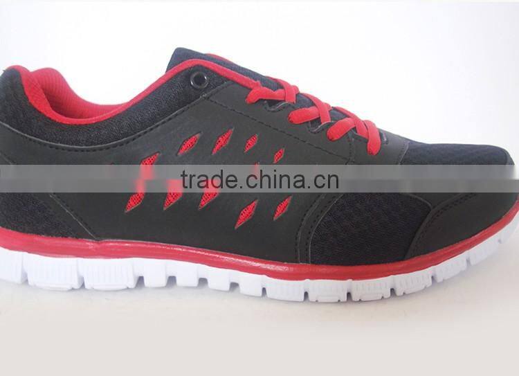 Fashionable black color high quality mens shoes with EVA outsole