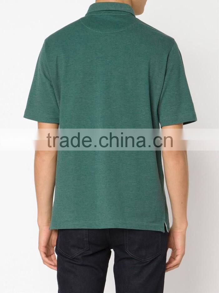 Emerald green cotton classic high quality polo shirt for men