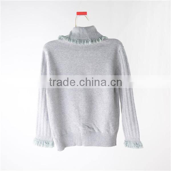 Child girls' turtleneck long sleeve pullover sweater