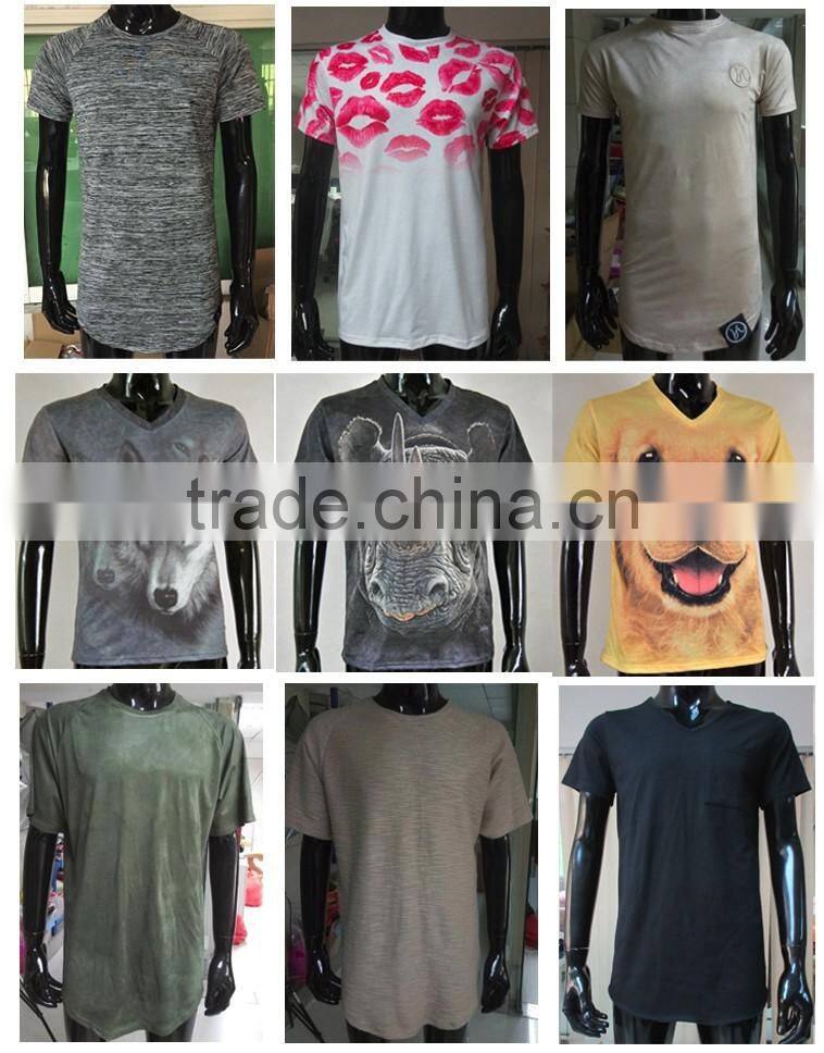 long line t-shirt men tri blend t shirt slim fit t shirt wholesale China