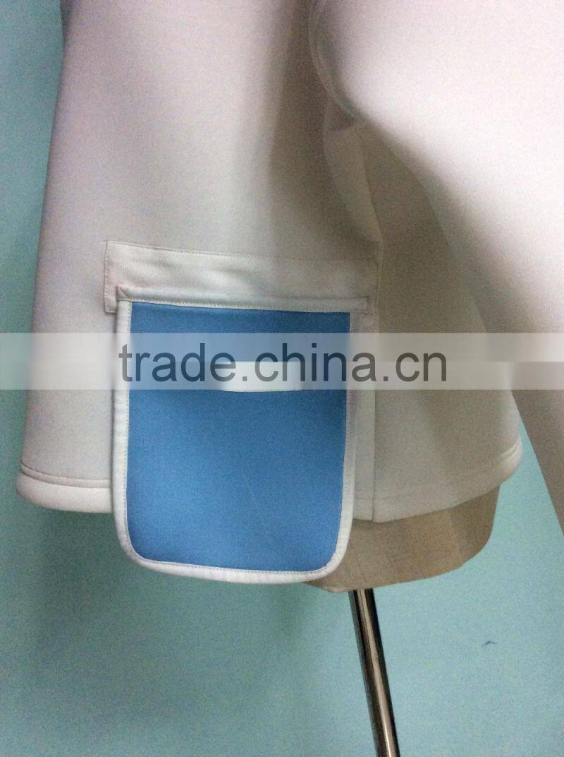 Cheap plain white long sleeve oversized pocket women scuba pullover windcheater round neck hoodie manufacturer